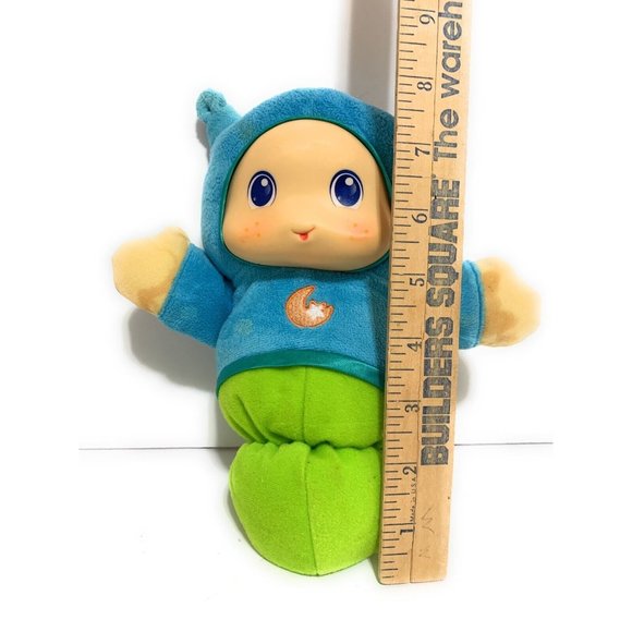Gloworm 2011 Playskool Musical Light Up Glow Worm Blue Baby Plush Toy Doll - Picture 5 of 5